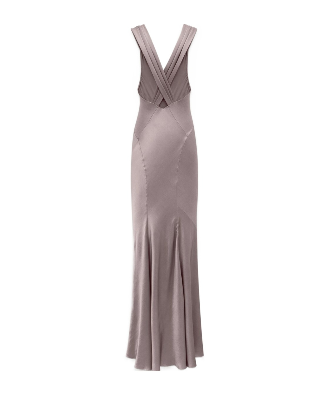 Saint Laurent Cross-back Dress In Gray