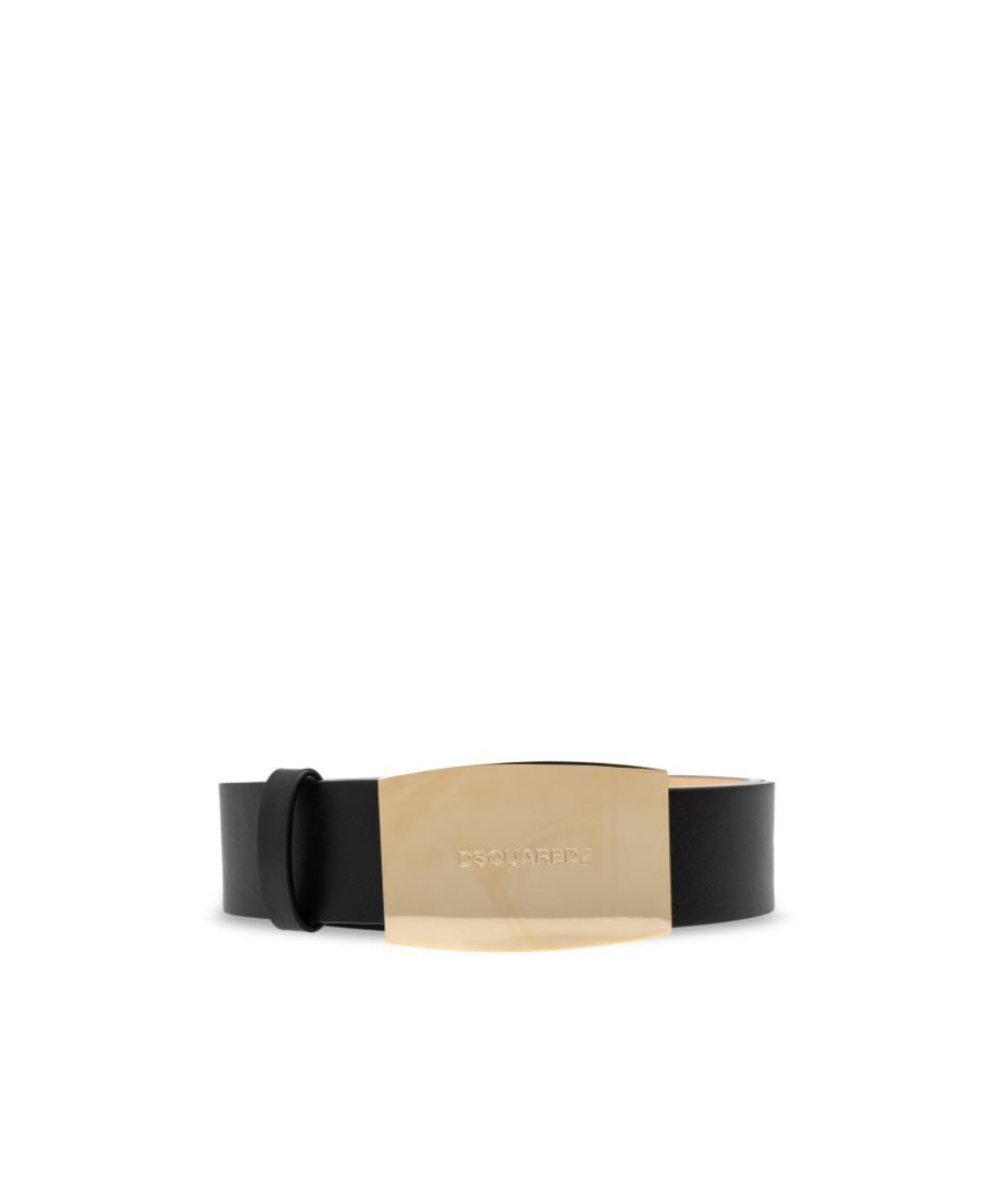 Dsquared2 Logo Engraved Belt In Nude