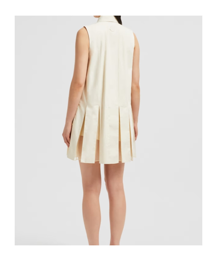 MONCLER COTTON SILK MINI SHIRT DRESS