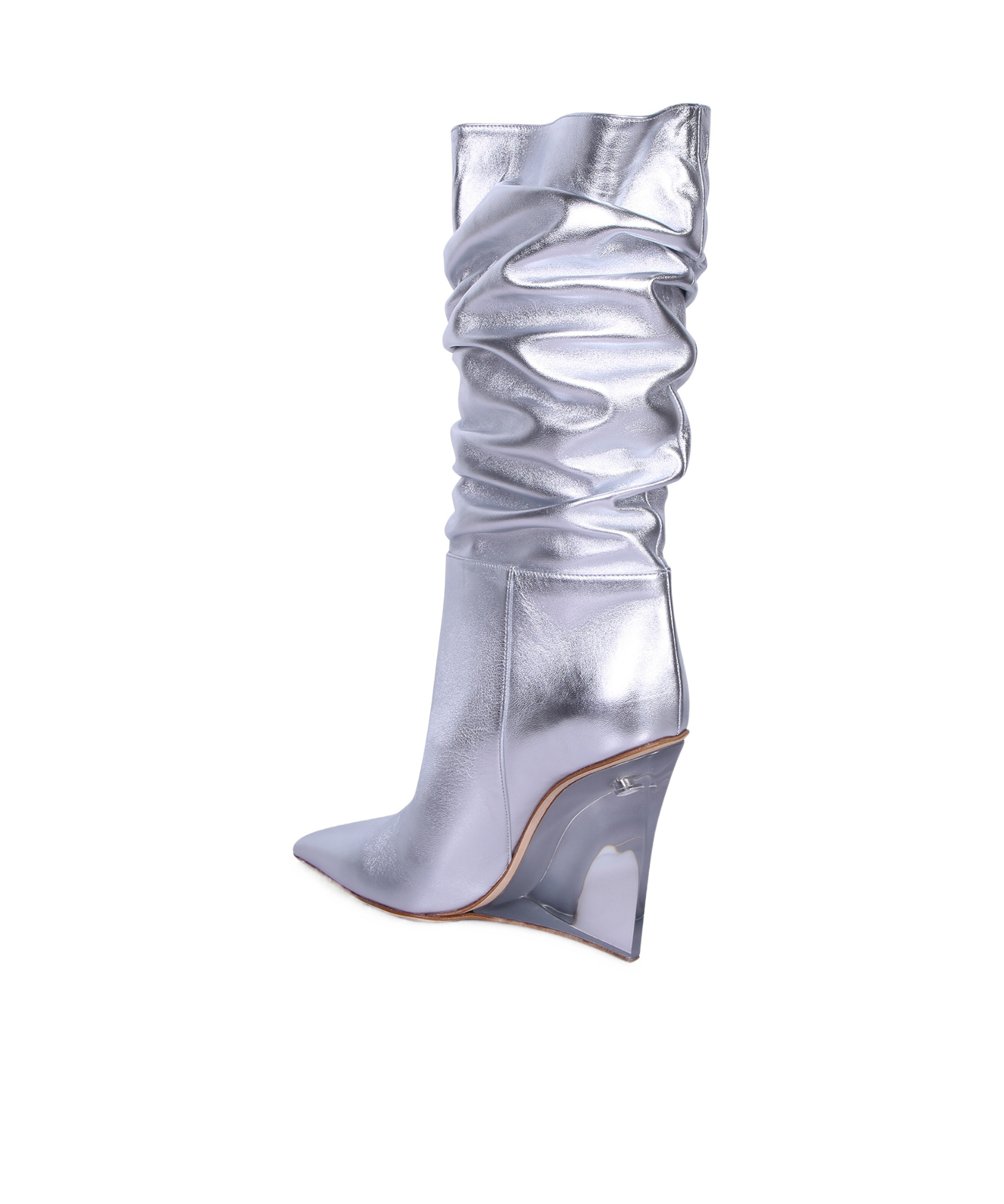 Dsquared2 Metal Ankle Boots In Metallic