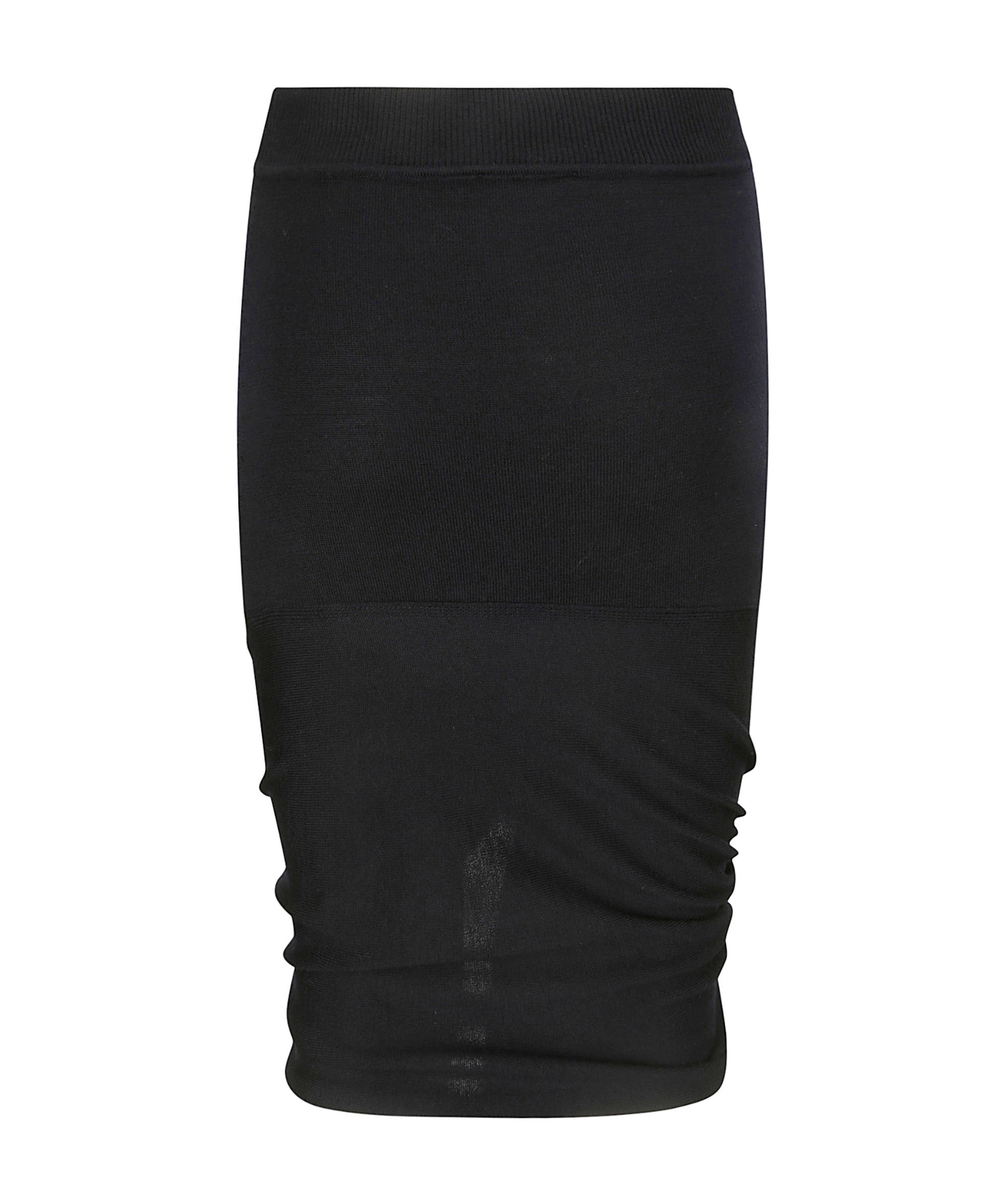 Coperni Wool Midi Skirt With Knot Detail In Black