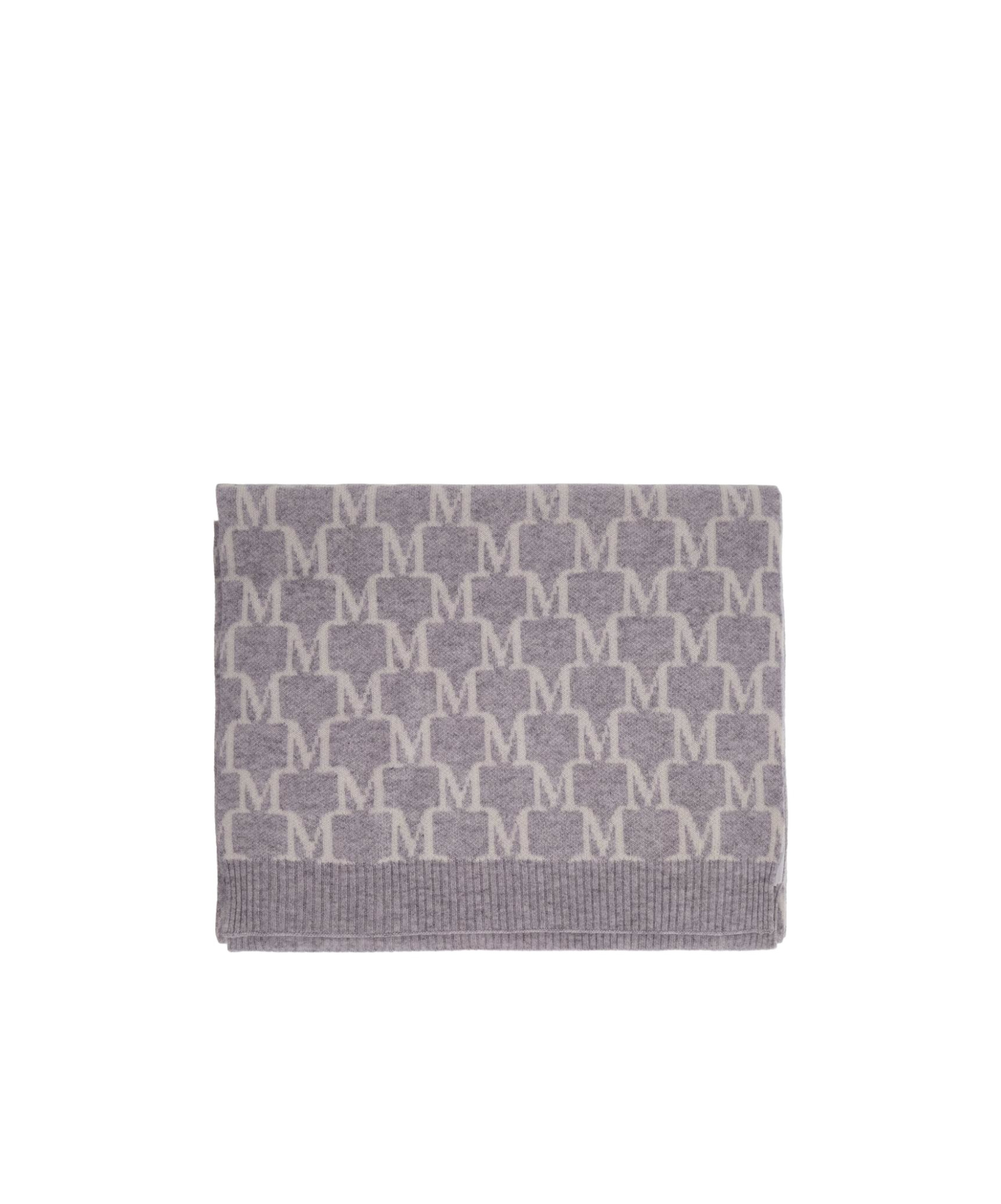 Max Mara Logo Scarf In Gray