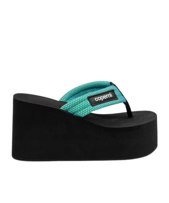 Coperni Platform Wedged Sandals In Black