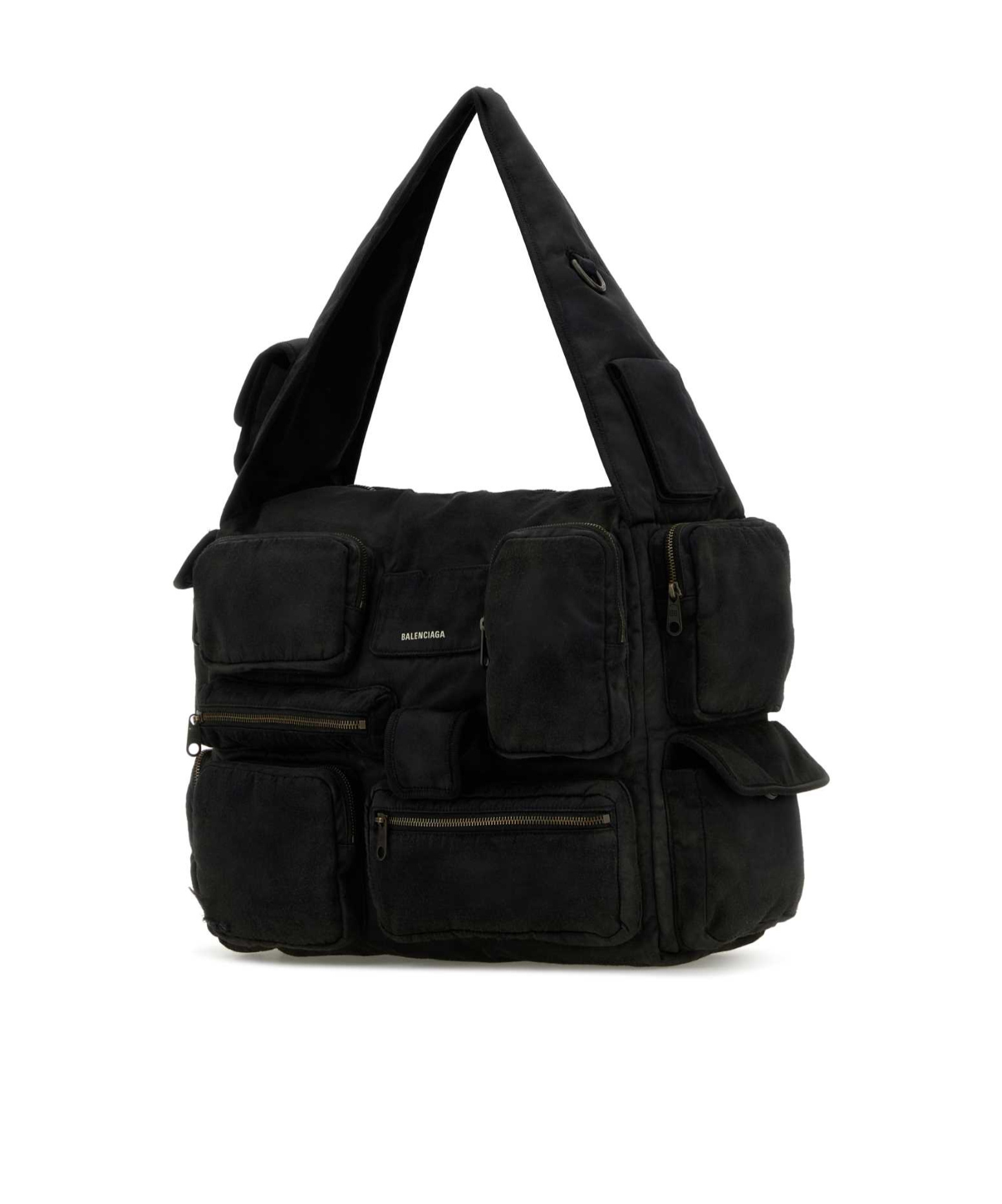 Balenciaga Superbusy Zippered Shoulder Bag In Black