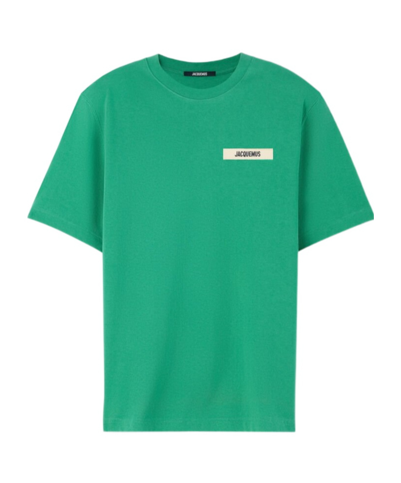 Jacquemus Grosgrain Logo T-shirt In Green