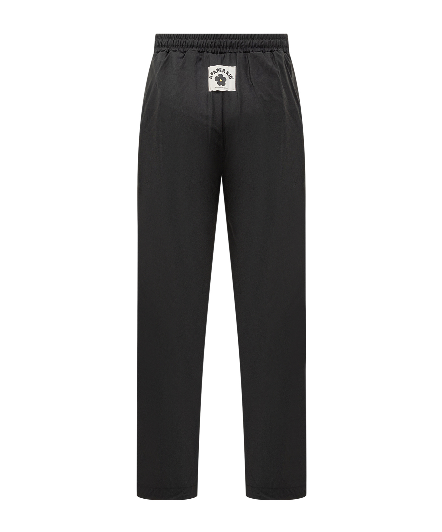A Paper Kid Straight-leg Cotton Track Pants In Black