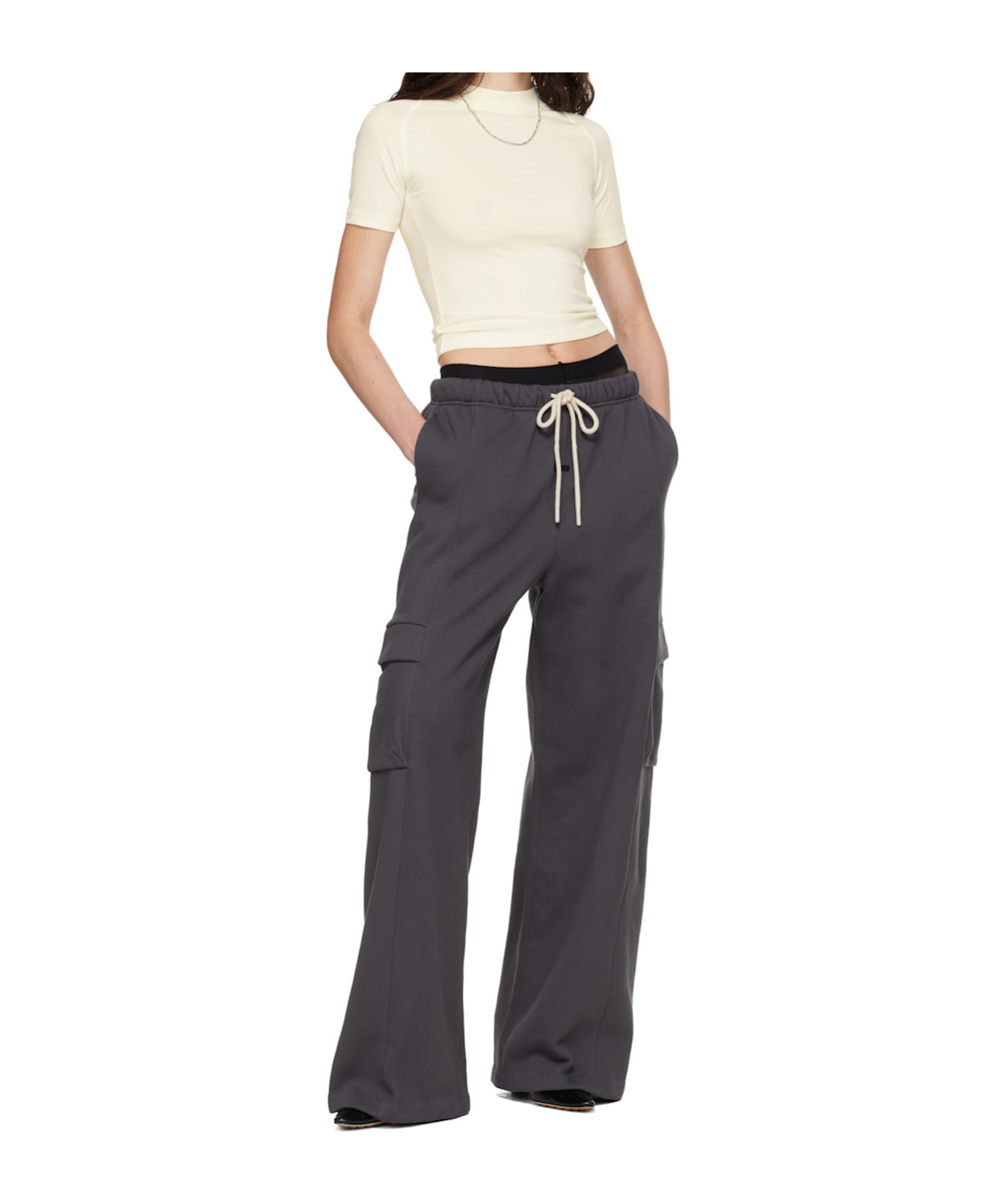 Essentials Drawstring Sweatpants In Black