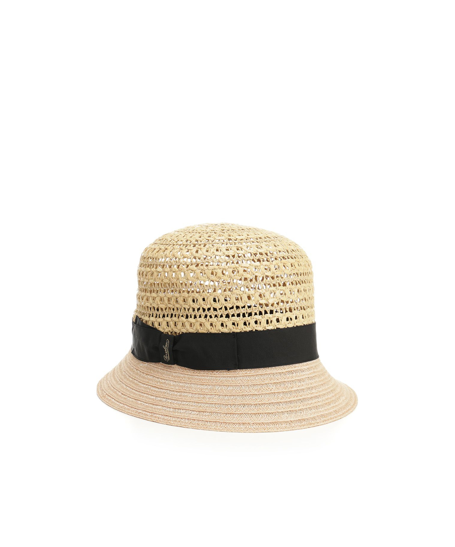 Borsalino Hemp And Raffia Hat Hats Black In Nude
