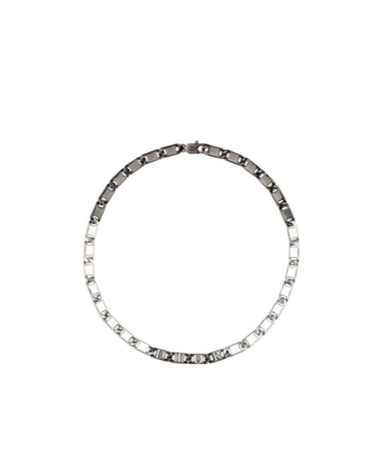 Dior Contrast Color Necklace In Metallic