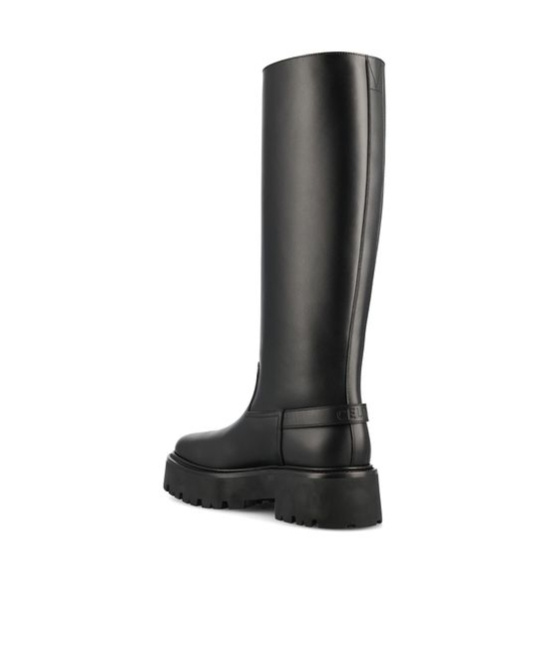 Celine Triope Buckle Boots In Black