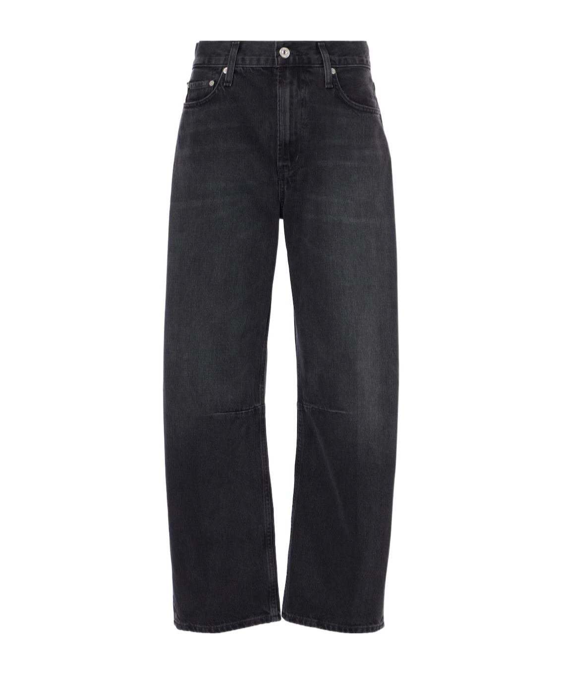 Citizen Of Humanity High-rise Wide-leg Jeans Belt Loops In Black