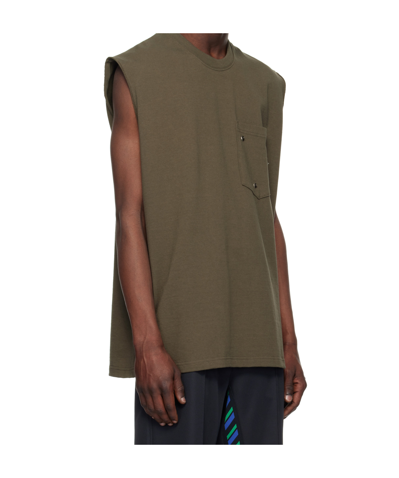 SONG FOR THE MUTE KHAKI ARABESQUE TANK TOP