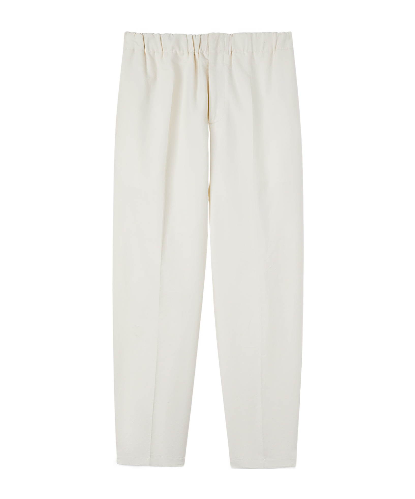 Jil Sander 4-pocketed Twill Cotton Pants With Elastic Waistband In White