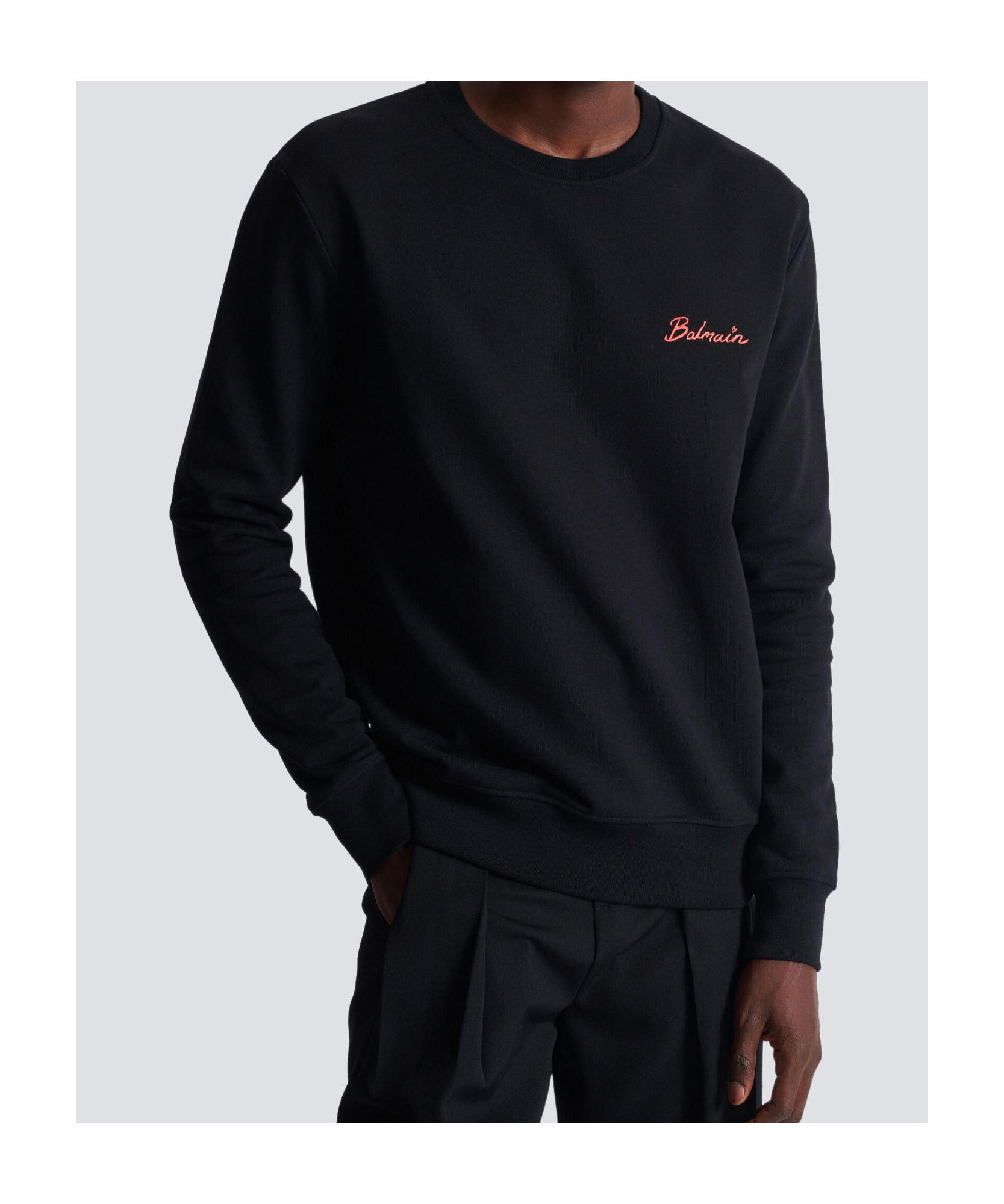 Shop Balmain Sweatshirt With Kiss Print In Black