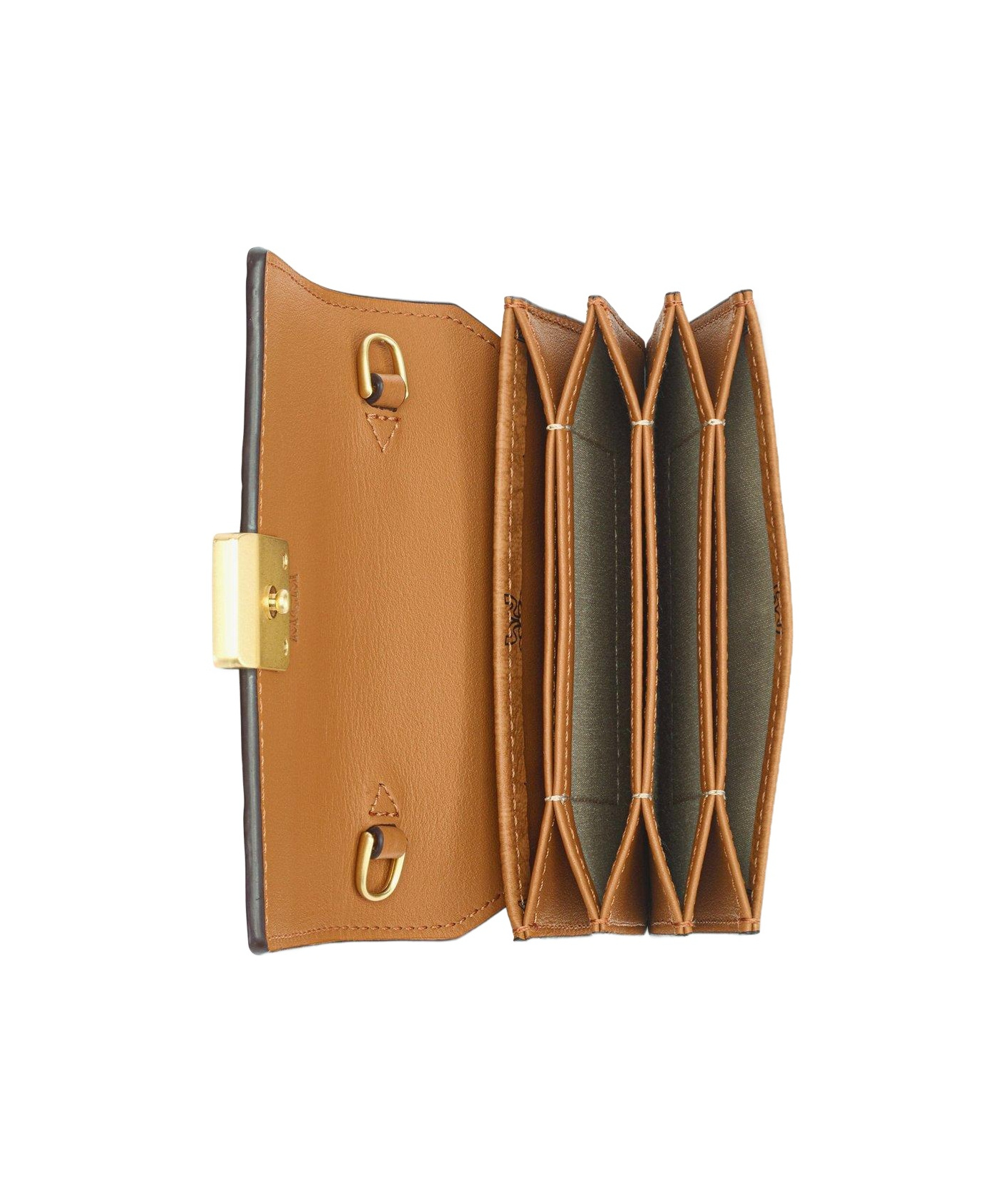 Mcm Aren Chain Wallet In Visetos In Brown