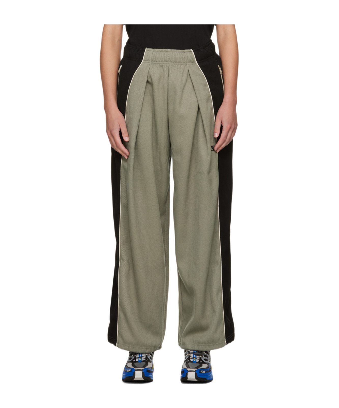 Ader Error Stitched Drawstring Sweatpants In Green