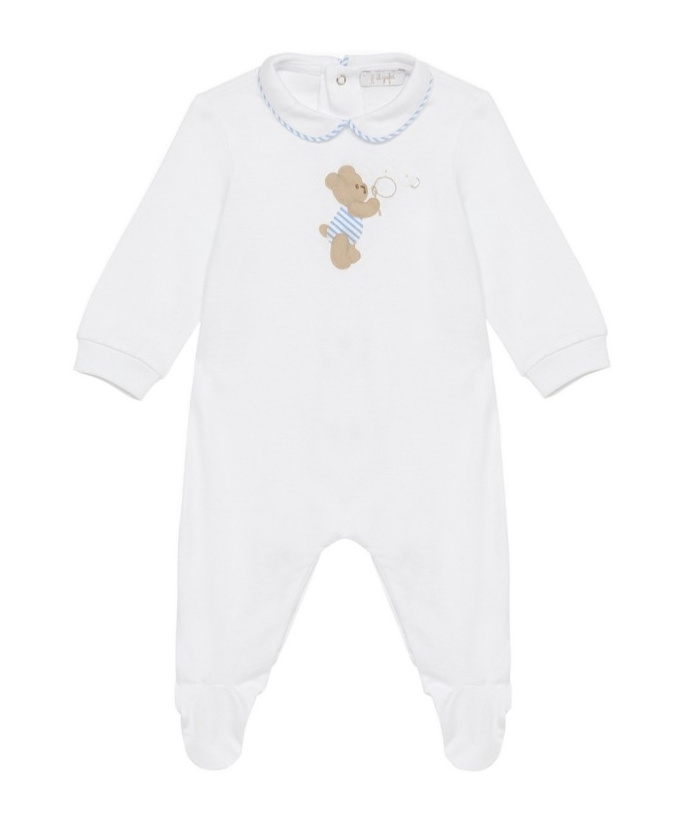 Il Gufo Bear-patch Pyjamas In White