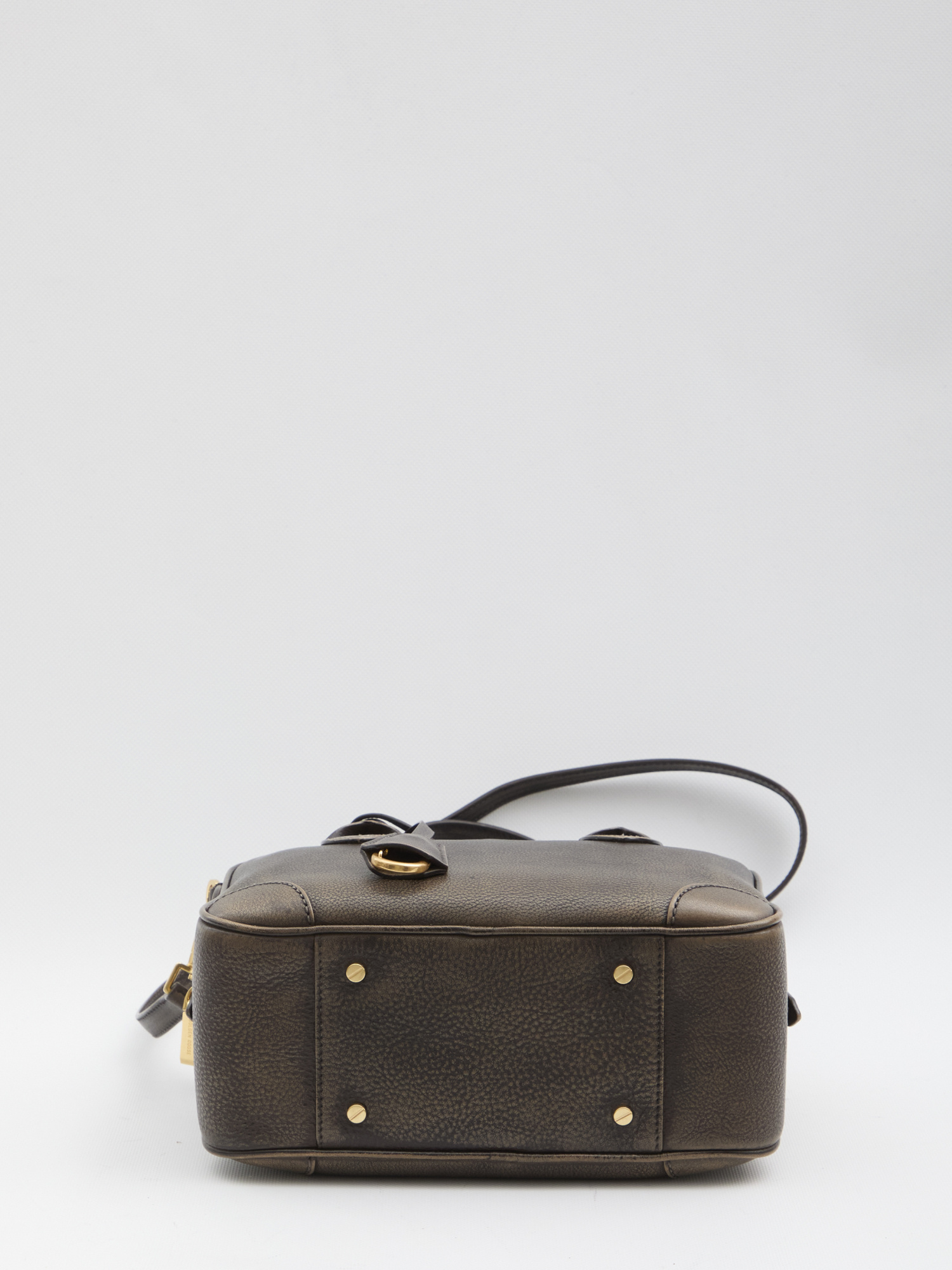 Golden Goose Vintage Leather Tote Bag With Adjustable Strap In Brown