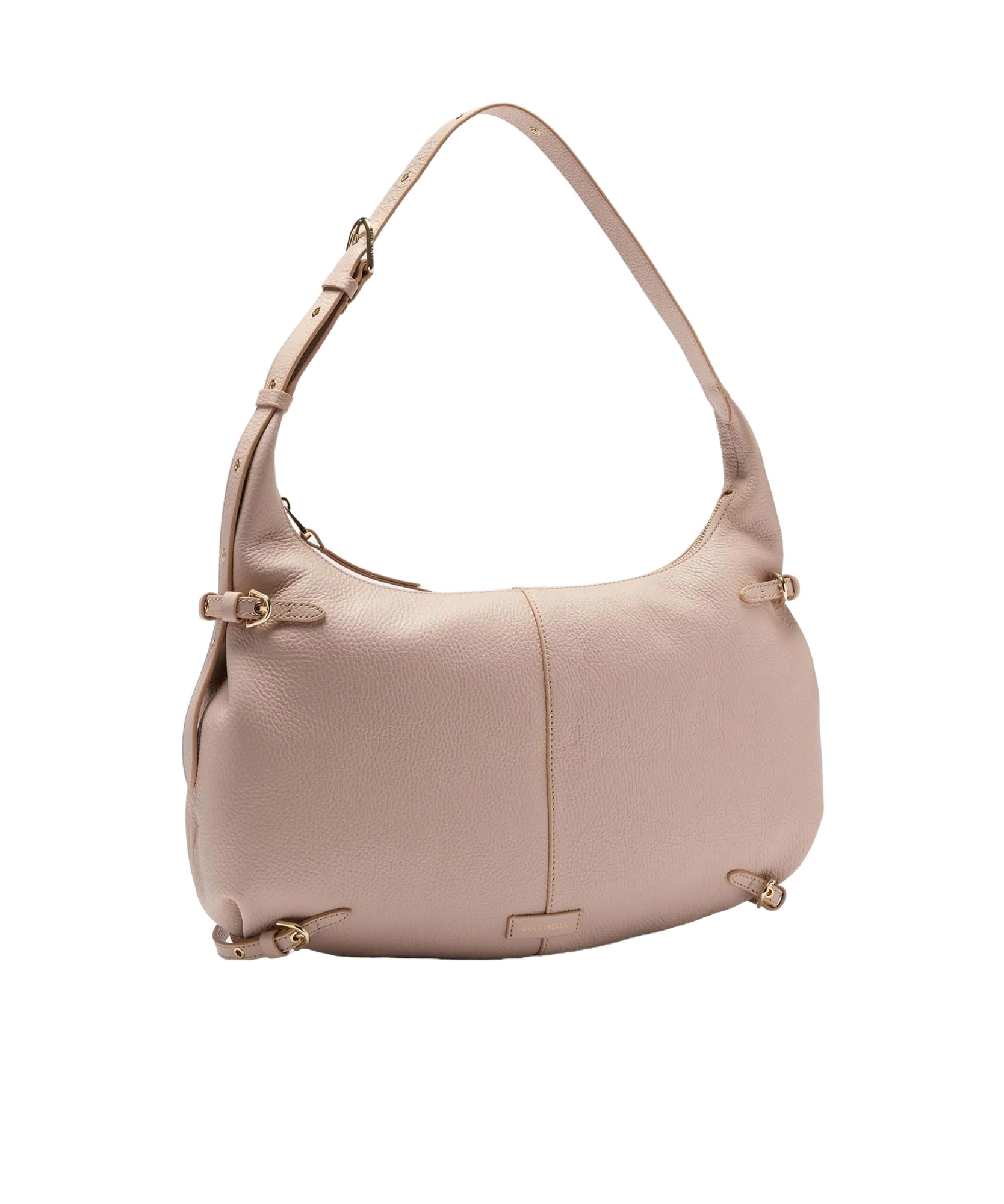 Shop Coccinelle Large Abigail Shoulder Bag In Nude