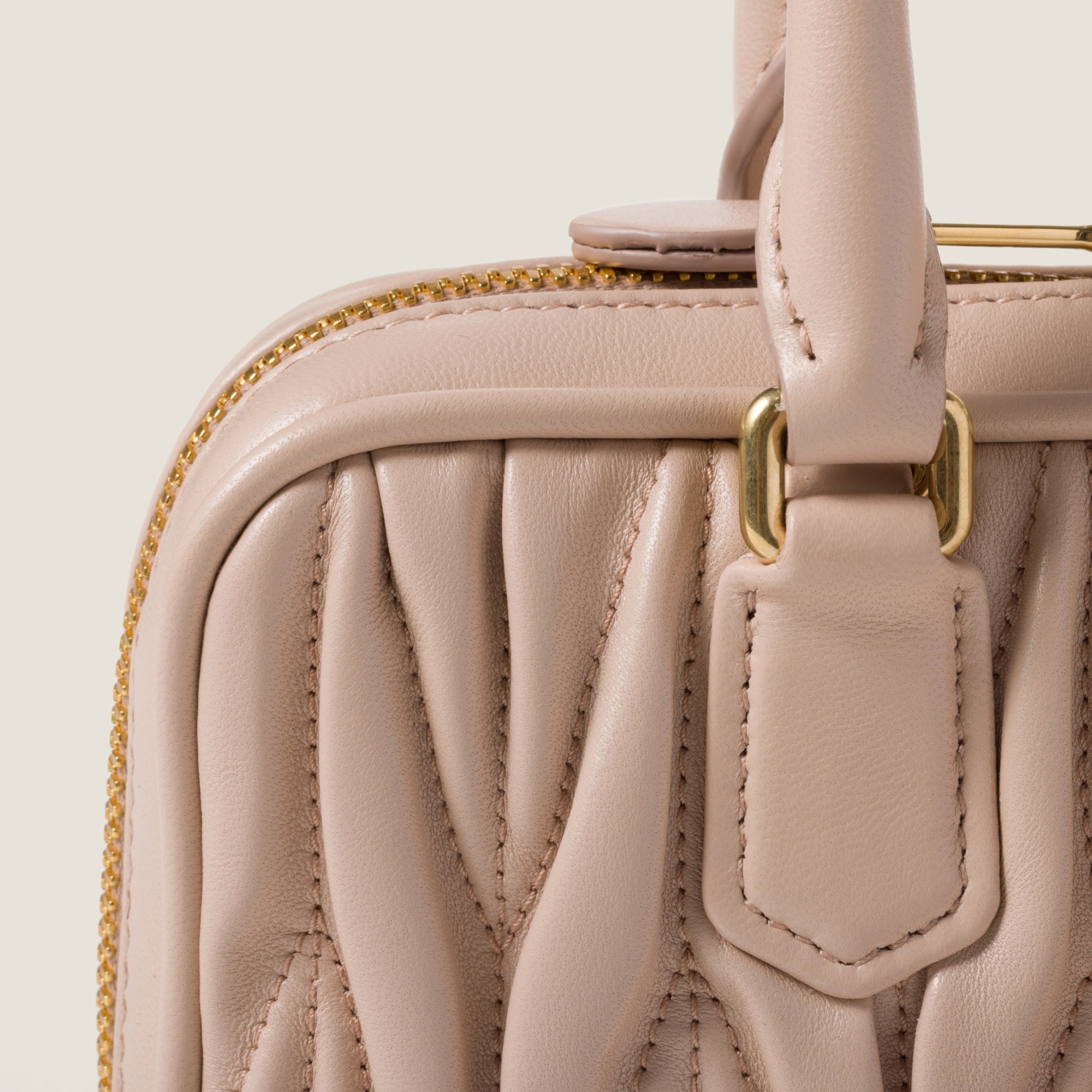 Miu Miu Double Handle Shoulder Bag In Nude