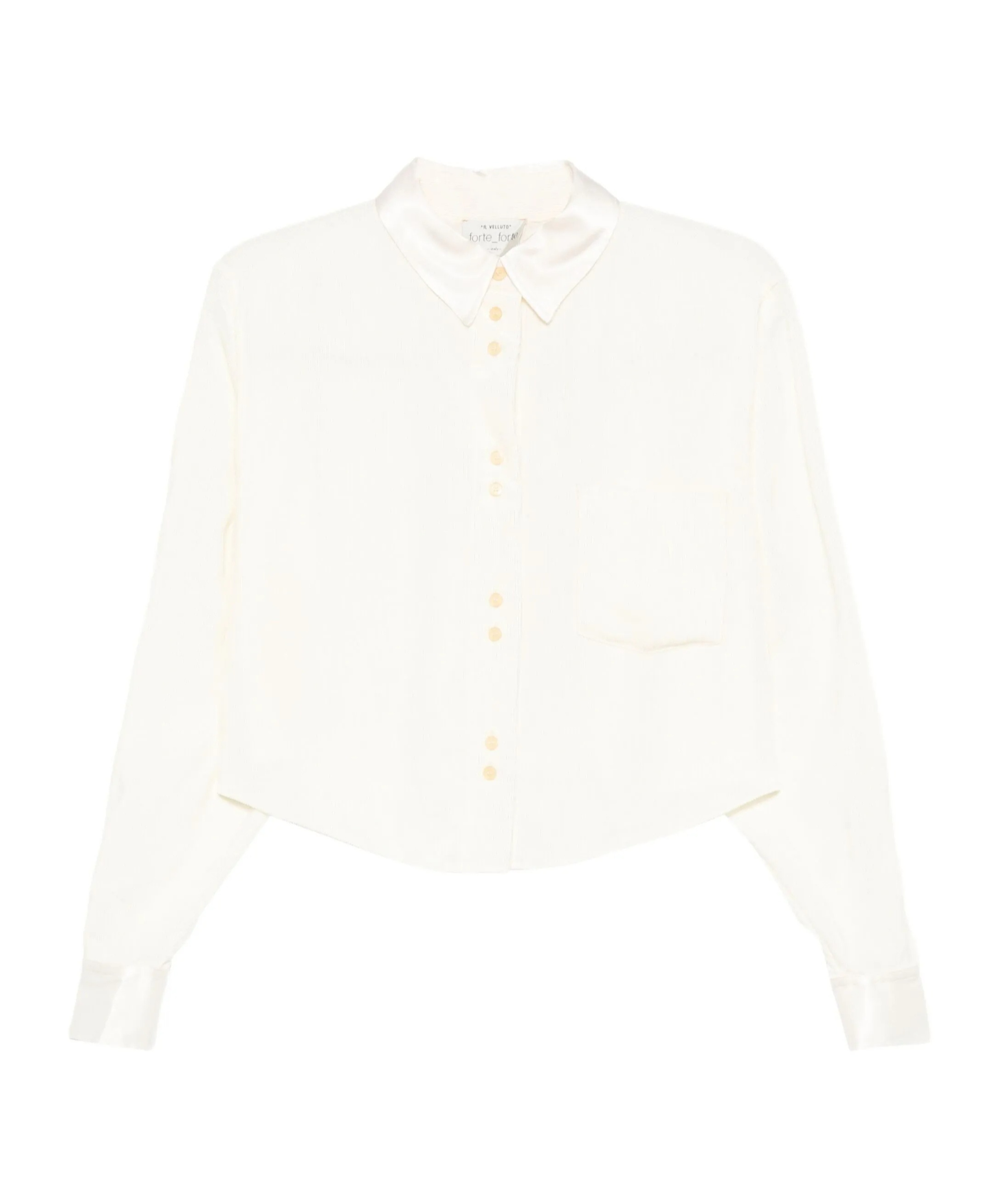 Forte Forte Fluid Chic Velvet Boxy Shirt In White
