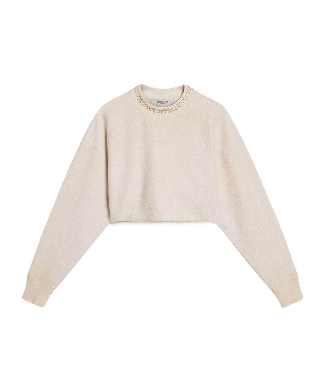 Golden Goose Cropped Sweater In Neutral