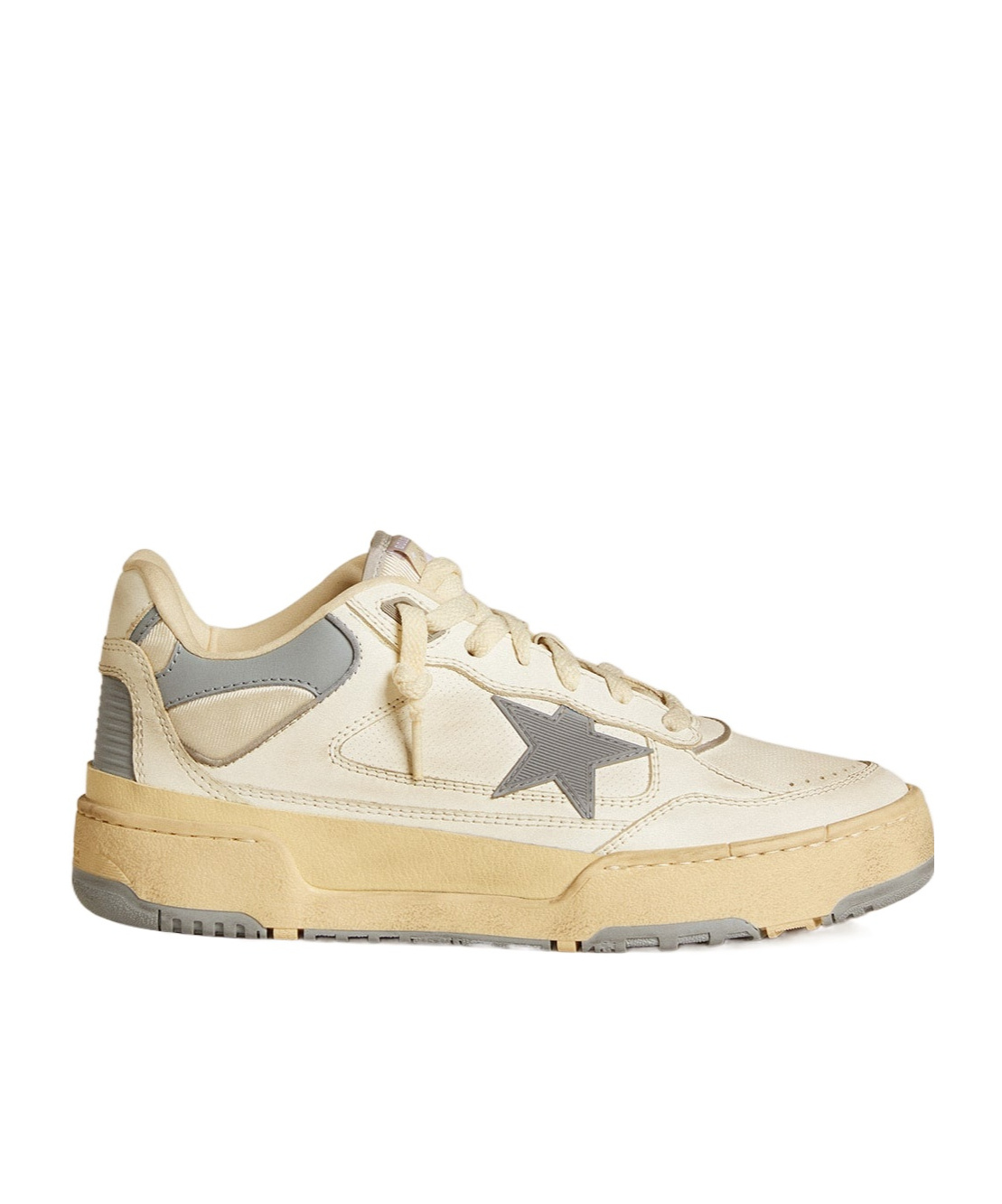 Golden Goose Women's Forty2 With Grey Tpu Star And White Leather Heel Tab