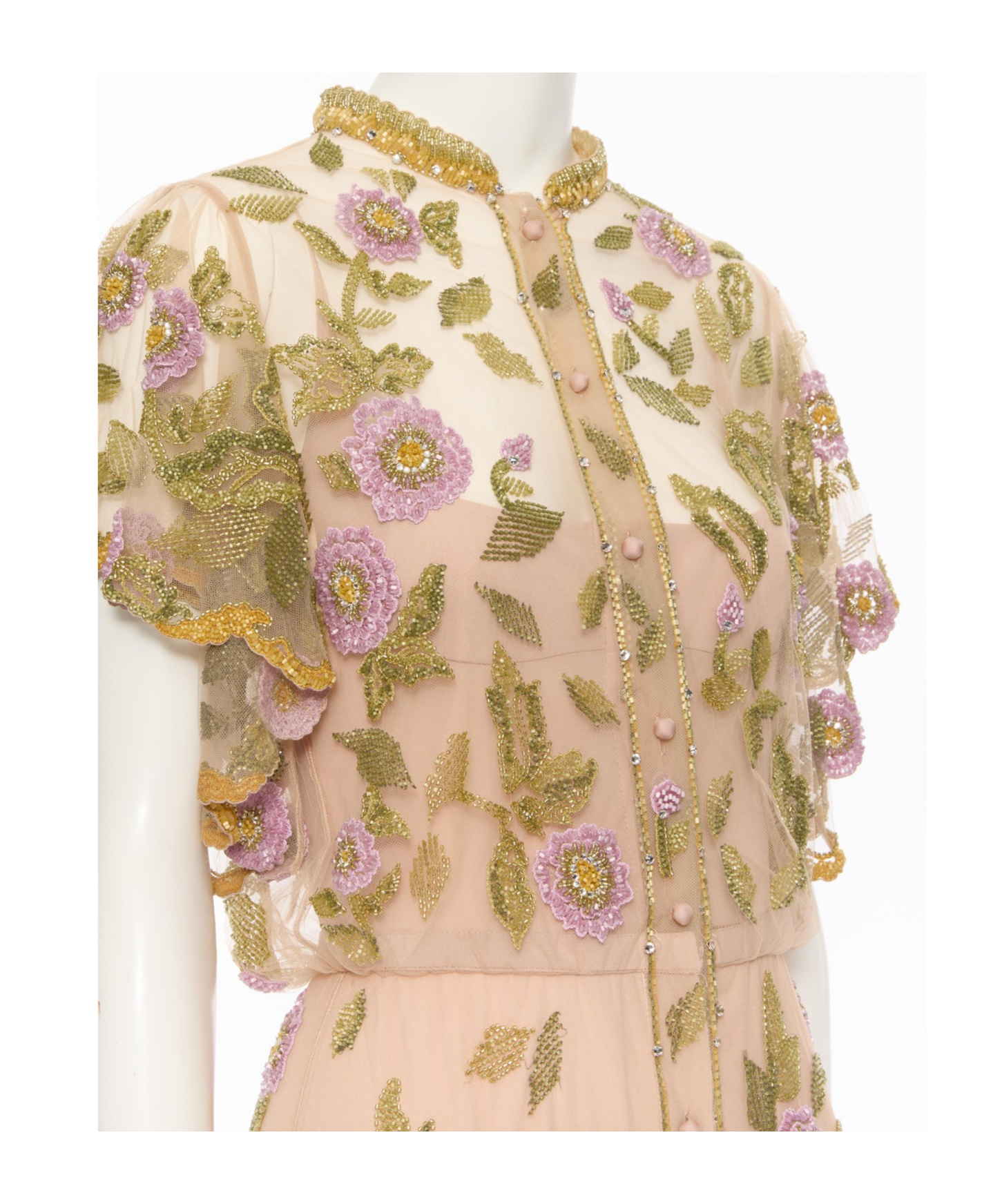 Valentino Short Sleeve Dress In Multi