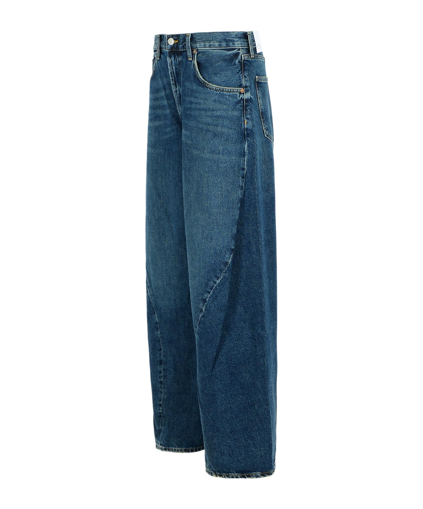 Agolde Five-pocket Denim Trousers In Blue