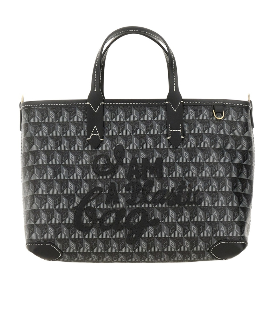 Anya Hindmarch Double Handle Tote Bag In Black