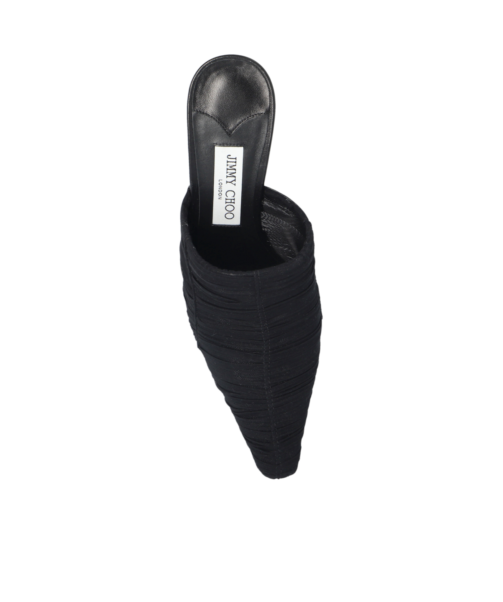 Jimmy Choo Draped Pointed Toe Stiletto Mules In Black