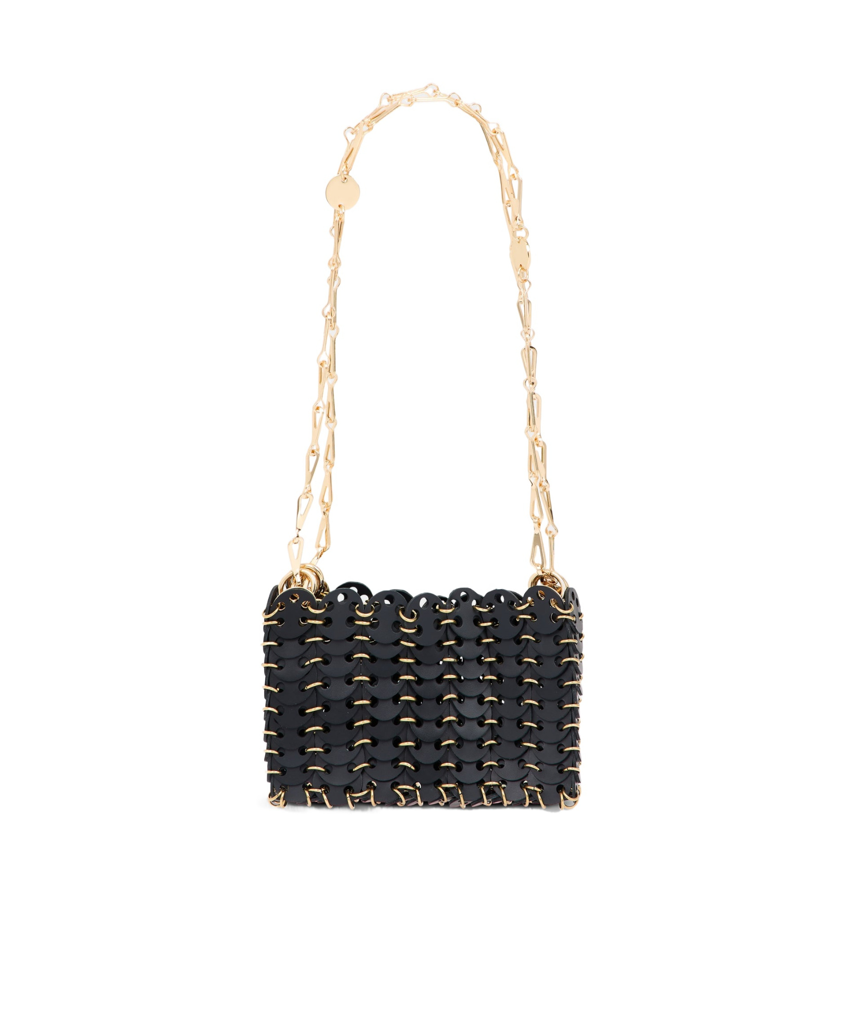 Rabanne Logo Shoulder Bag In Black