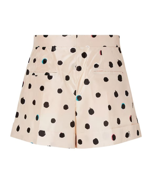 Fendi Pink Printed Taffeta Shorts In Multi
