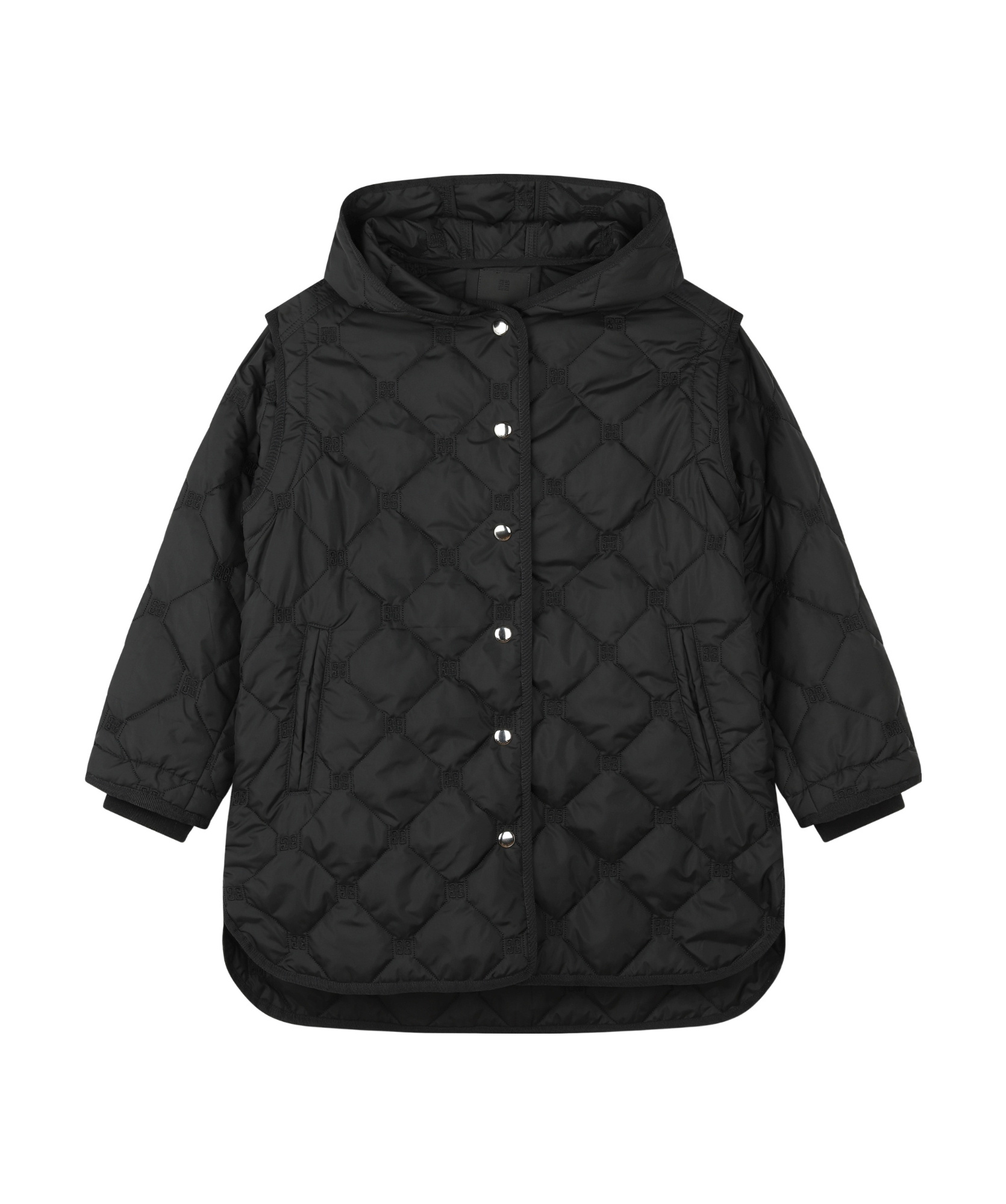 Givenchy 4g-motif Coat In Black