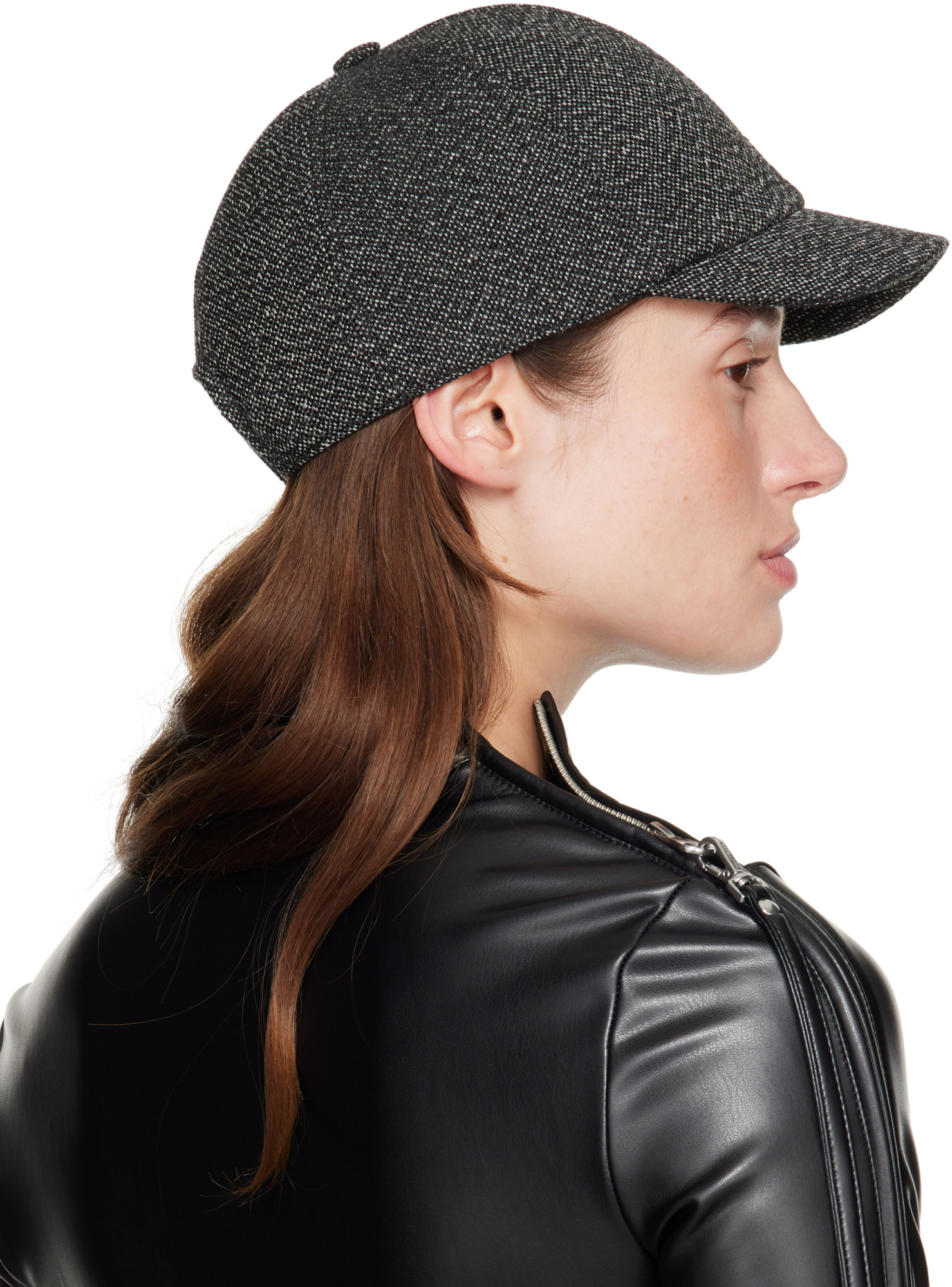 Courrèges Caviar Cap In Black