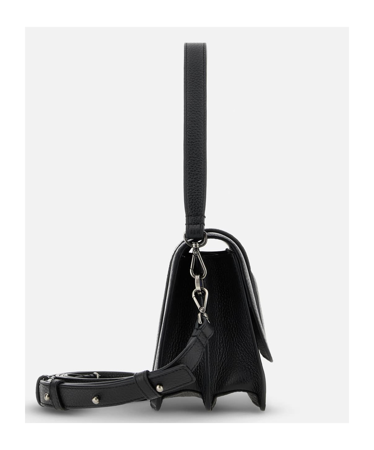 Hogan H-bag Leather Crossbody Bag In Black