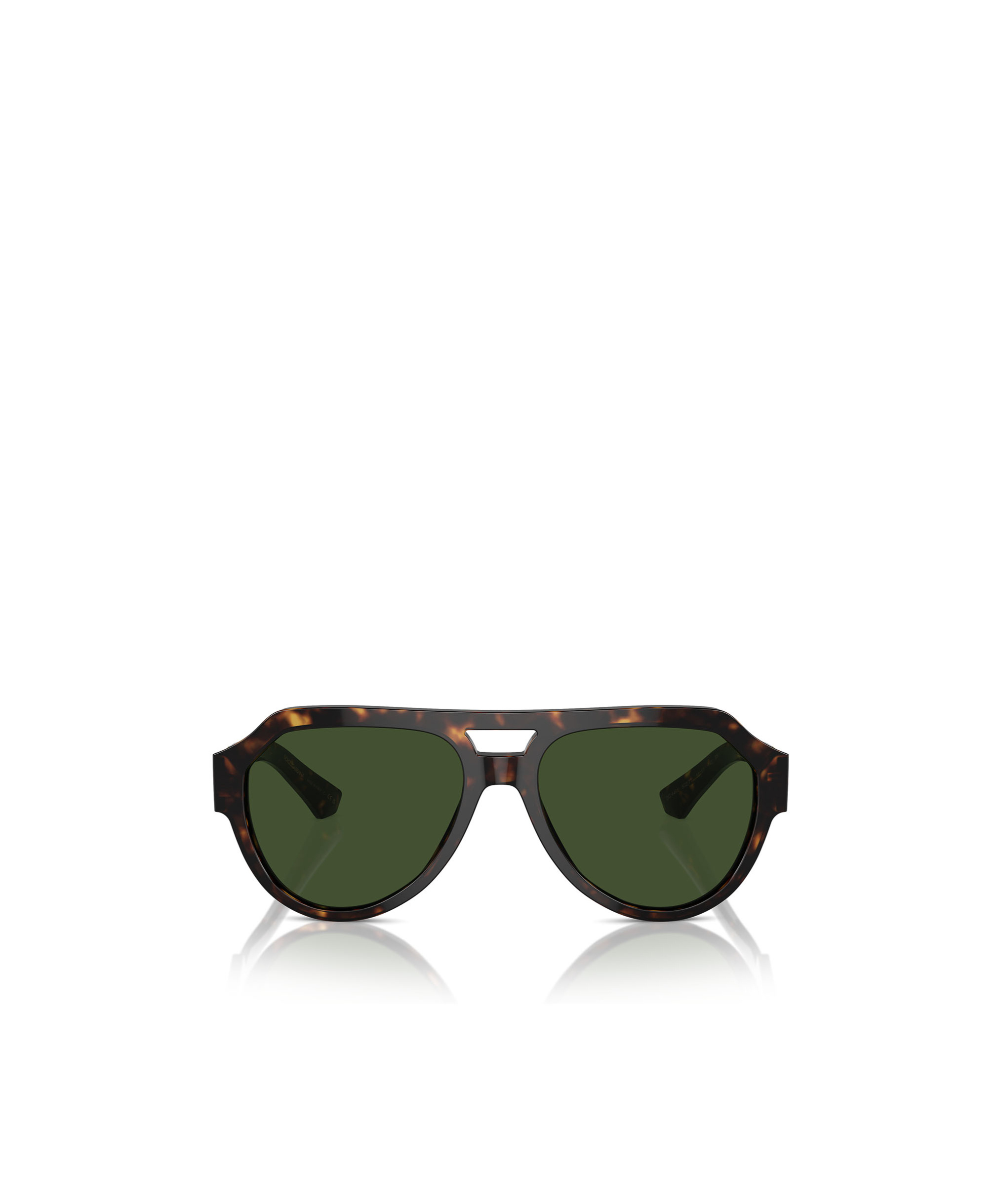 Dolce & Gabbana Logo-engraved Sunglasses In Green