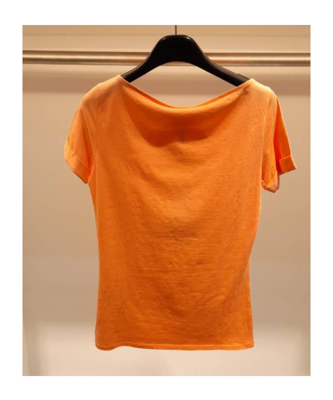 Shop Armani Jeans Round Collar Logo T-shirt In Orange