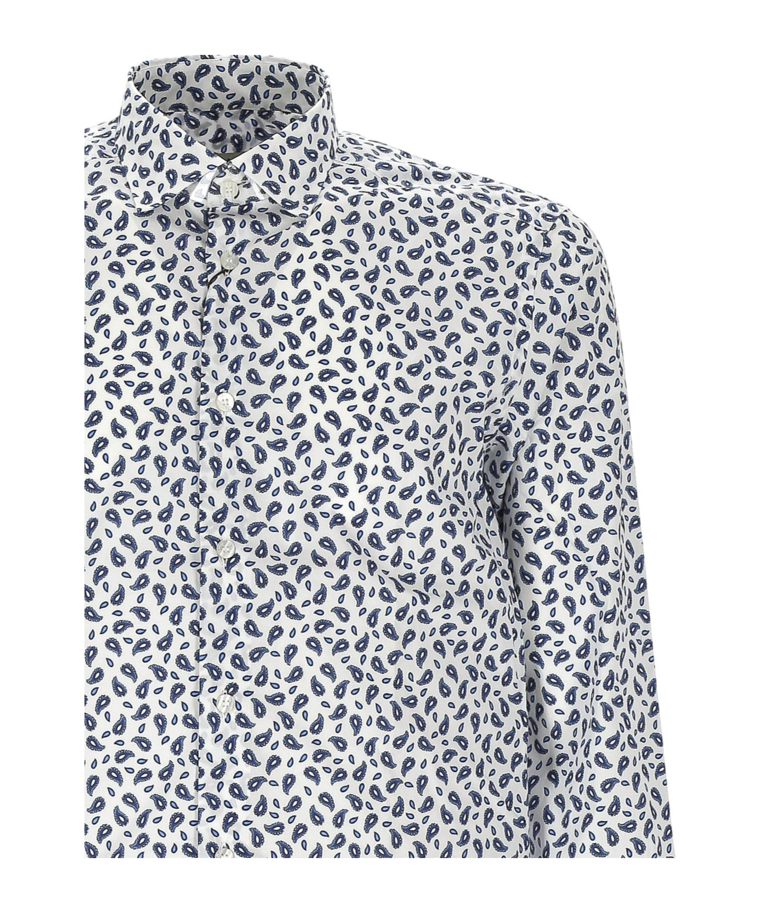 Etro Paisley-printed Buttoned Shirt In Gray