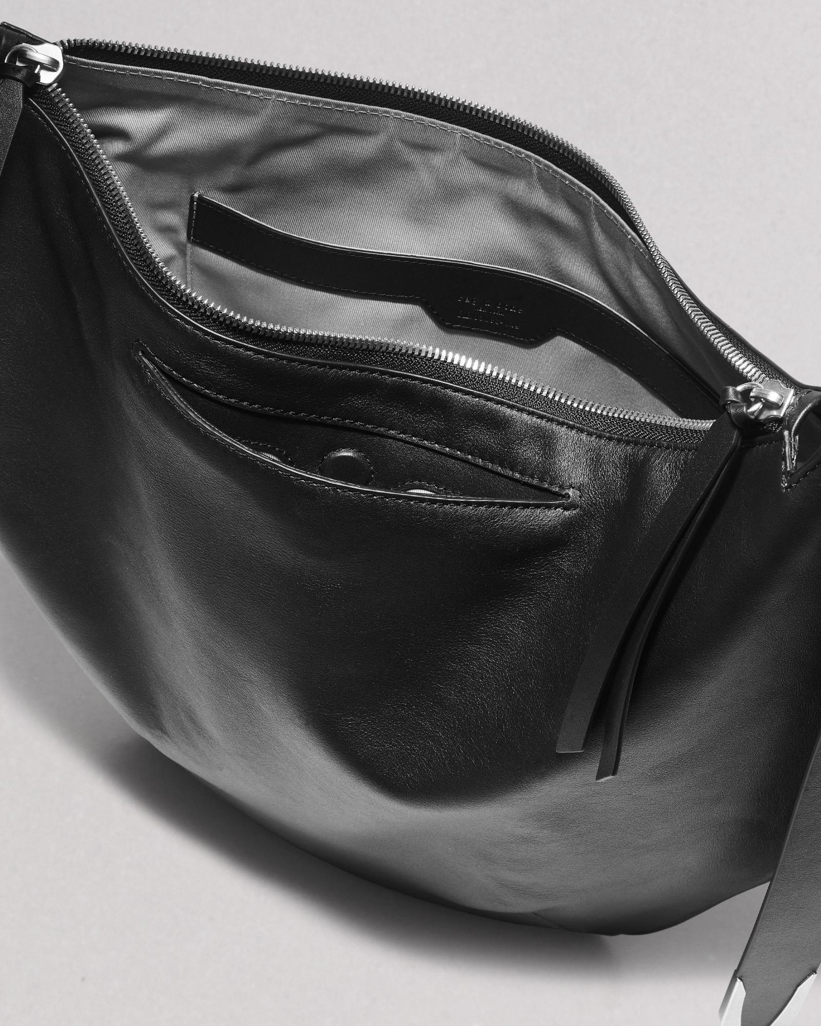 Rag & Bone Zippered Shoulder Bag In Black