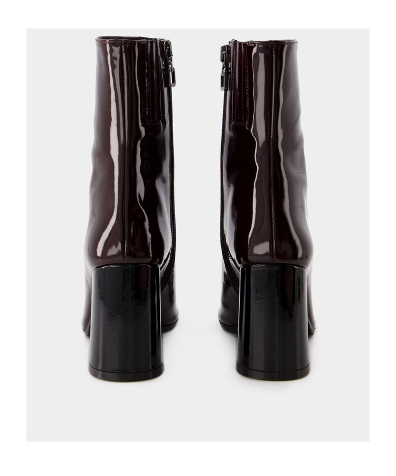 Carel Paris Patent Letaher Ankle Boots With Heel 8,5cm In Black