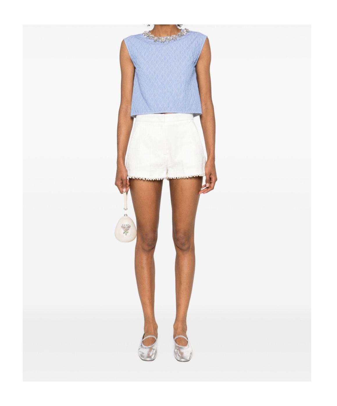 N°21 N21 Embellished Sleeveless Top In Blue