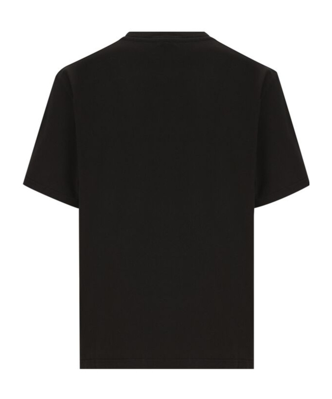 Kenzo Black T-shirt In Cotton With White Logo Printed In Black