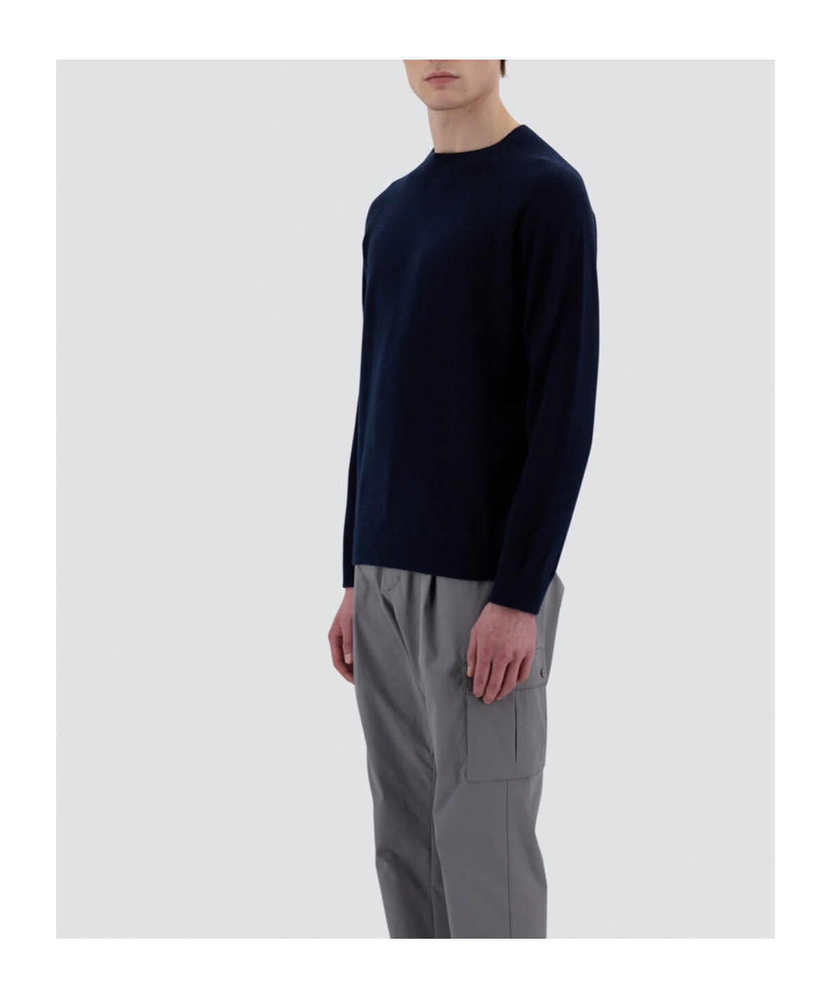 Herno Long-sleeved Crewneck Jumper In Black