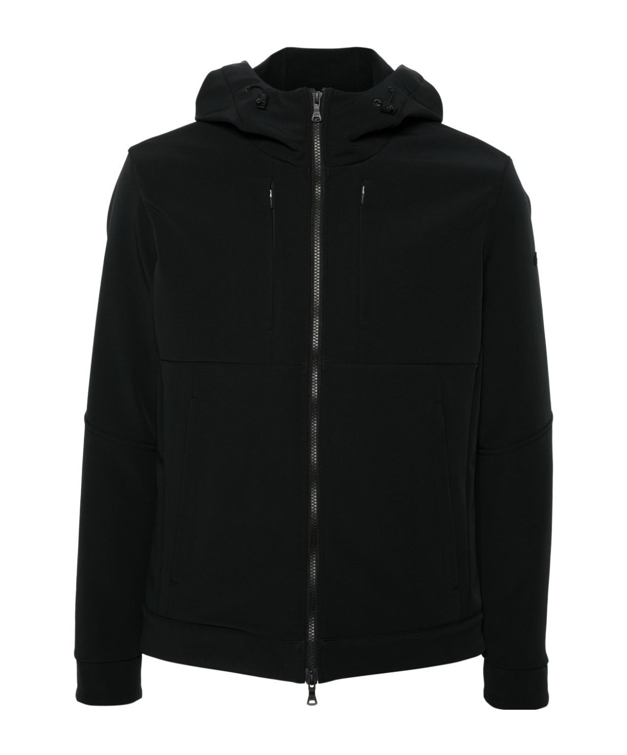 Paul & Shark Hooded Shell Jacket In Black