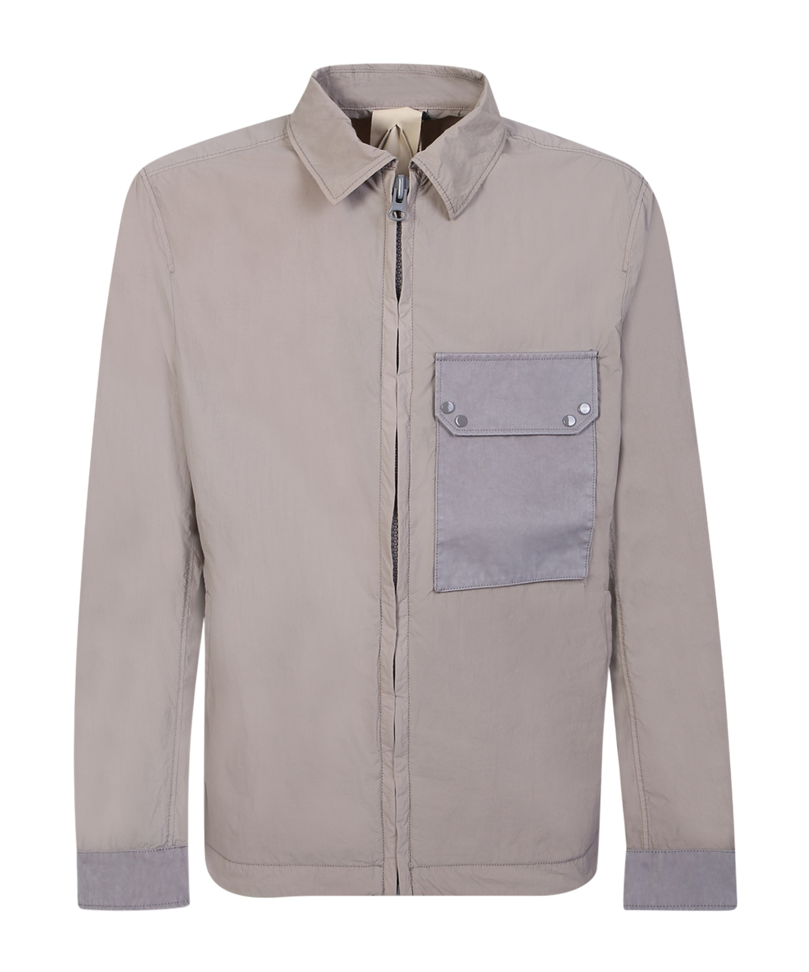 Ten C Zip-un Grey Shirt Jacket In Gray