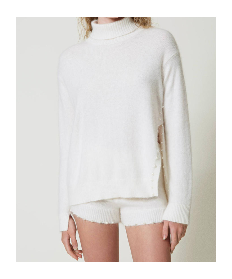 TWINSET TWINSET ROLL-NECK KNITTED JUMPER