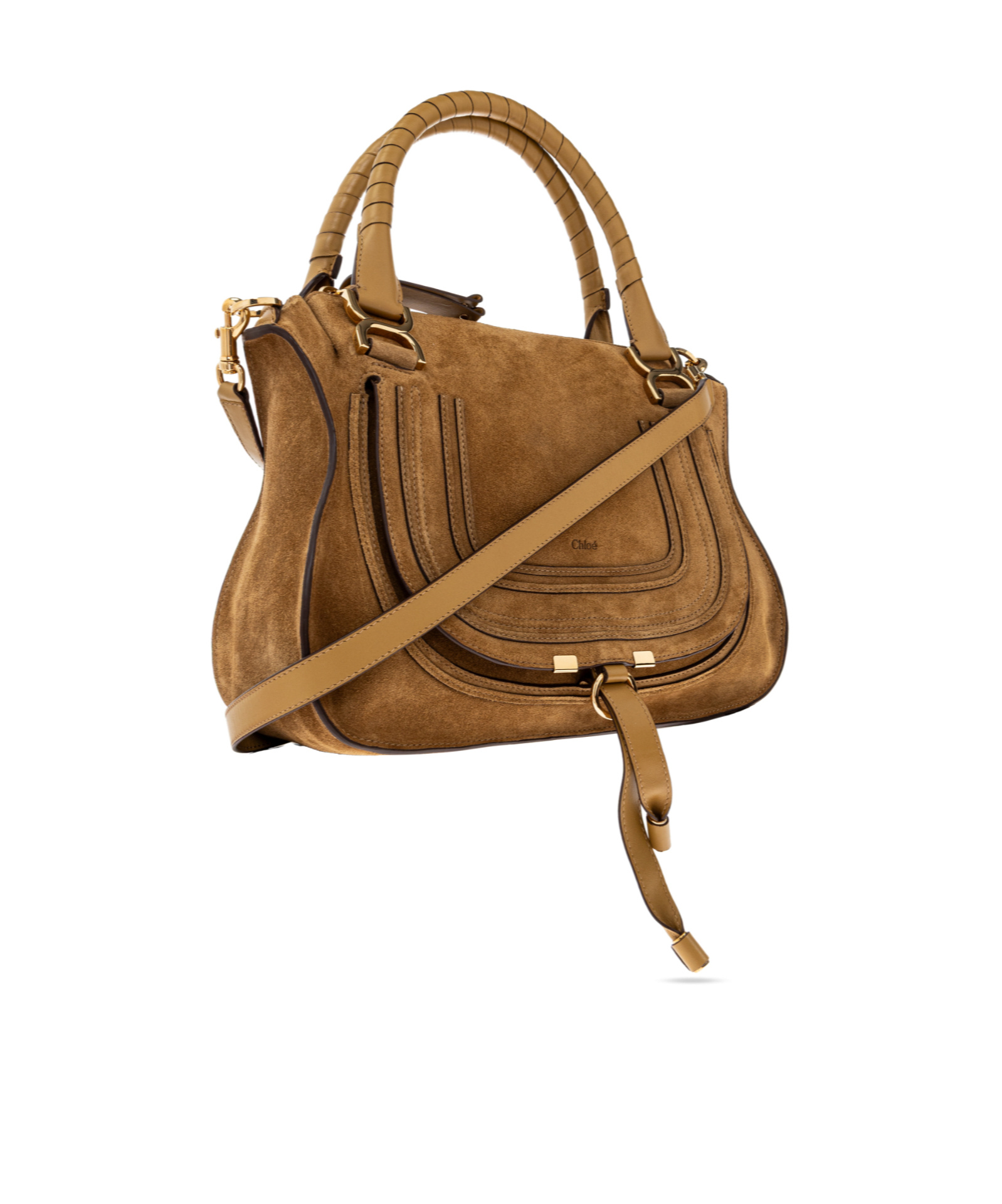 Chloé Medium Flap Shoulder Bag In Sand