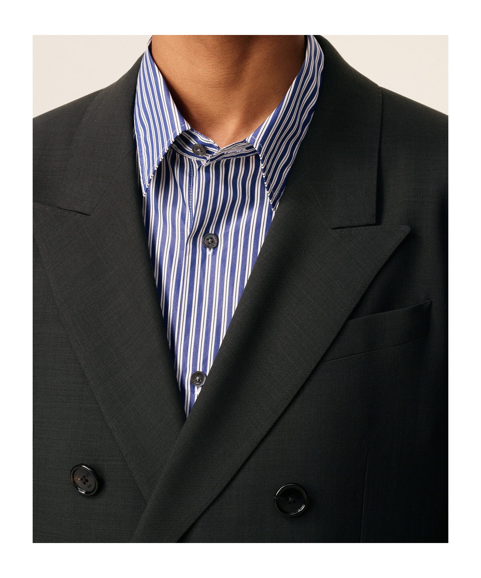 Ami Alexandre Mattiussi Dual Buttoned Blazer Notch Lapels In Black