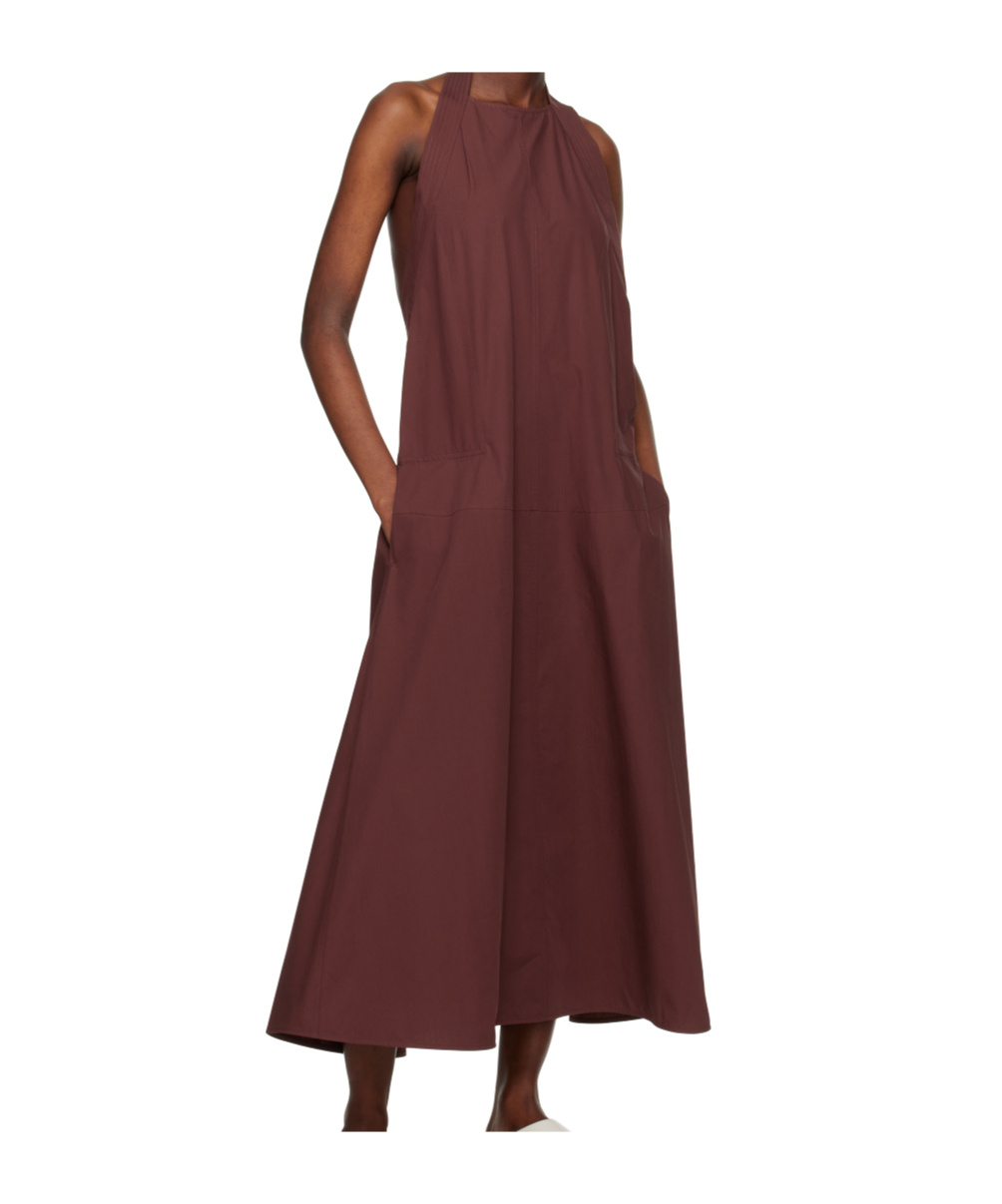 Studio Nicholson Cuenca Sleeveless Long Dress In Brown